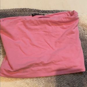 Pink brandy tube top